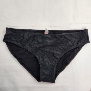 Bikini Bottoms Solid Black Women's 2XL